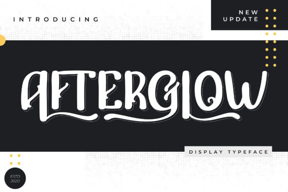 Afterglow: A Bold Display Font for Creative Branding