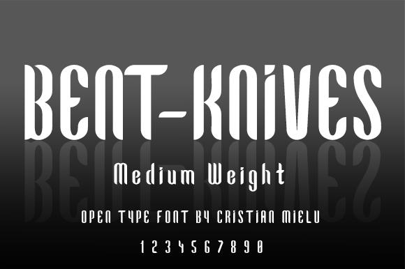 Bent-Knives: A Bold Display Typeface for Digital Impact