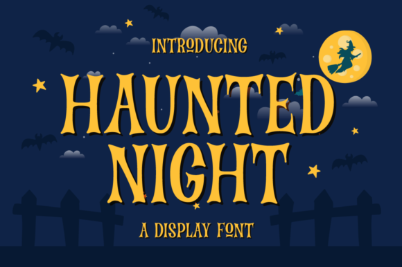 Haunted Night: A Spooky Display Font That Brings Halloween Magic to Real Products