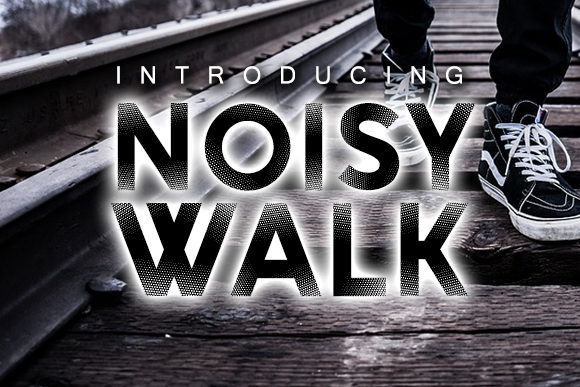 Noisy Walk: A Bold Display Font for Handmade Labels & Printables