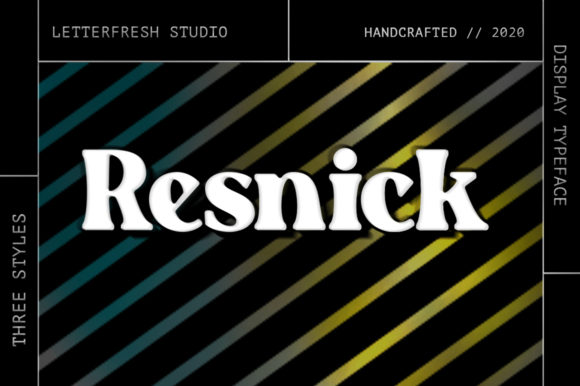 Resnick: A Bold Retro Display Font for Digital Design